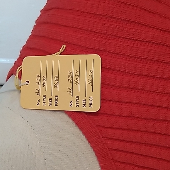 Vintage 1990s Y2K red rubbed blouse medium - Picture 2 of 3